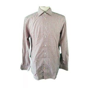 Eton 16 1/2 x 36/37 Multi Color Check Contemporary Fit Dress Shirt
